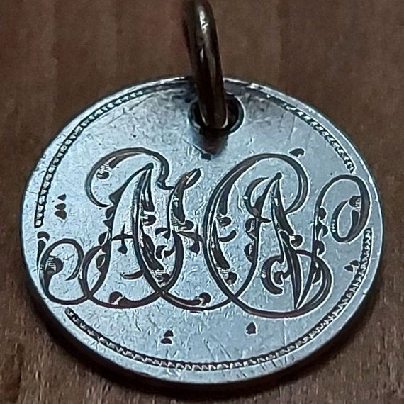 Original Silver Victorian Thrupenny Coin Love Tok… - image 4