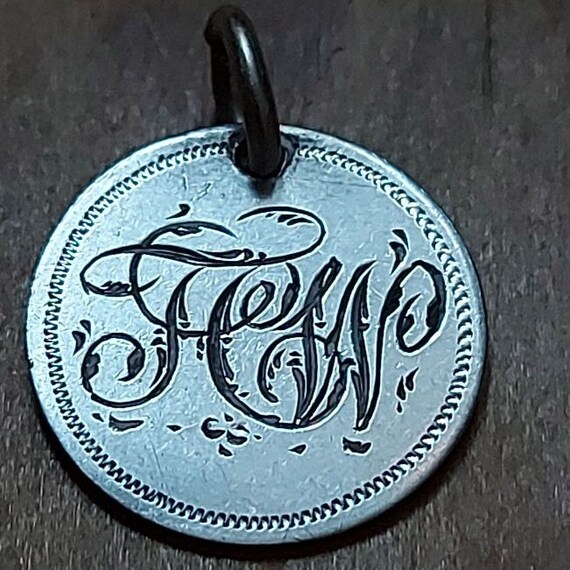 Original Silver Victorian Thrupenny Coin Love Tok… - image 4