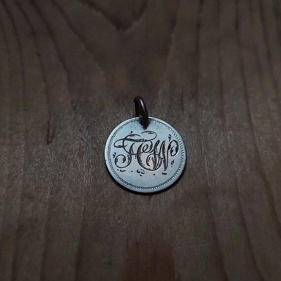 Original Silver Victorian Thrupenny Coin Love Tok… - image 5