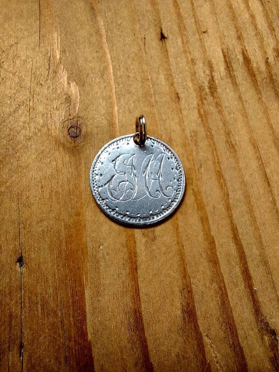 Original Silver Victorian Thrupenny Coin Love Tok… - image 2