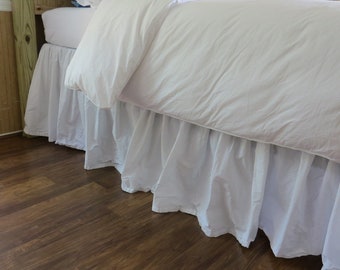 Gathered Pima Cotton Dust Ruffle Bedskirt: Italian Percale