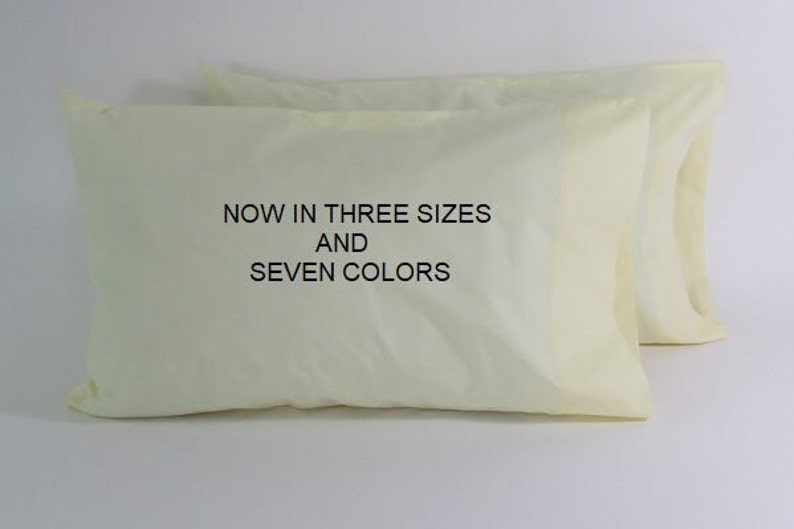 Cotton Travel Pillow Case PAIR/2 Pack Cotton Percale Travel Pillow