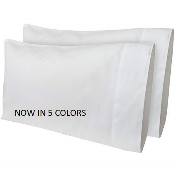 Cotton Travel Pillow Case PAIR/2 Pack Cotton Percale Travel Etsy