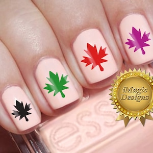 Waterslide Nail Decals, Nail Stickers, Canadian Maple Leaf, Nail Tattoos