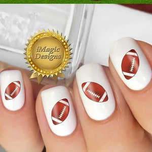 Nail Decals, Water Slide Nail Stickers, Football, Nail Tattoos