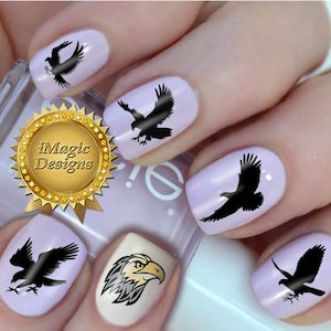 Nail Decals, Water Slide Nail Stickers, Falcon, Nail Tattoos