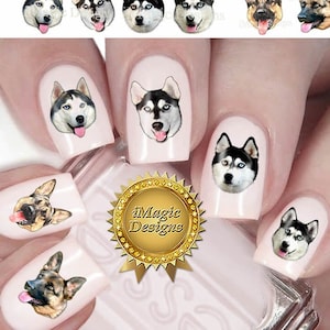 Nail Decals Water Slide Nail Transfers Nail Stickers Dogs - Etsy