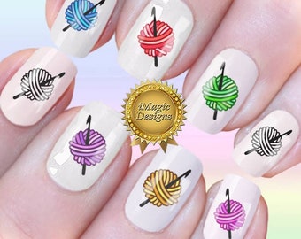 Nail Art Decals Stickers, Water Slide, Easy Nail Transfer, Crochet, Nail Tattoos