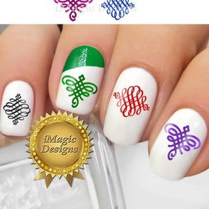Elegant Celtic Water Slide Nail Decals, Stickers, Nail Art Transfer, Celtic Knot, Nail Tattoos