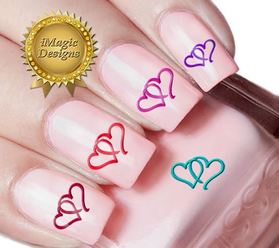  Heart Nail Stickers - 7 Sheets Hearts Nail Decals for Women -  3D Self Adhesive Heart Nail Art Stickers - Gold Hollow Love Heart Nail  Designs DIY Valentines Manicure Decorations Accessories