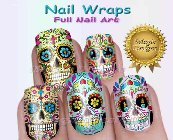 Halloween Nail Wraps Waterslide Full Nail Decals Stickers Etsy