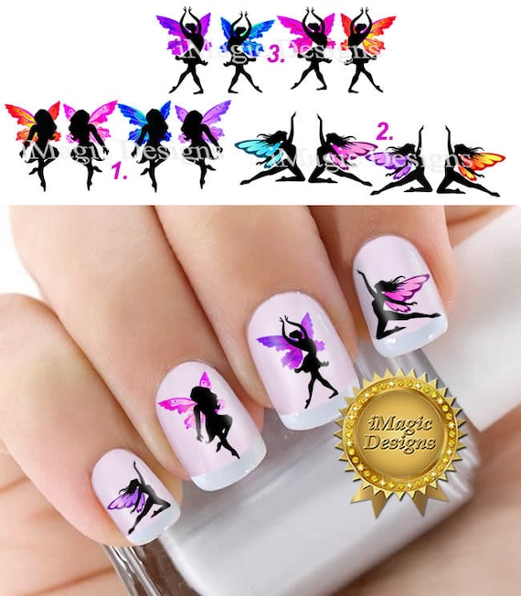 Nail Decals Water Slide Nail Transfers Nail Art Stickers Fairy Nail Tattoos Etsy