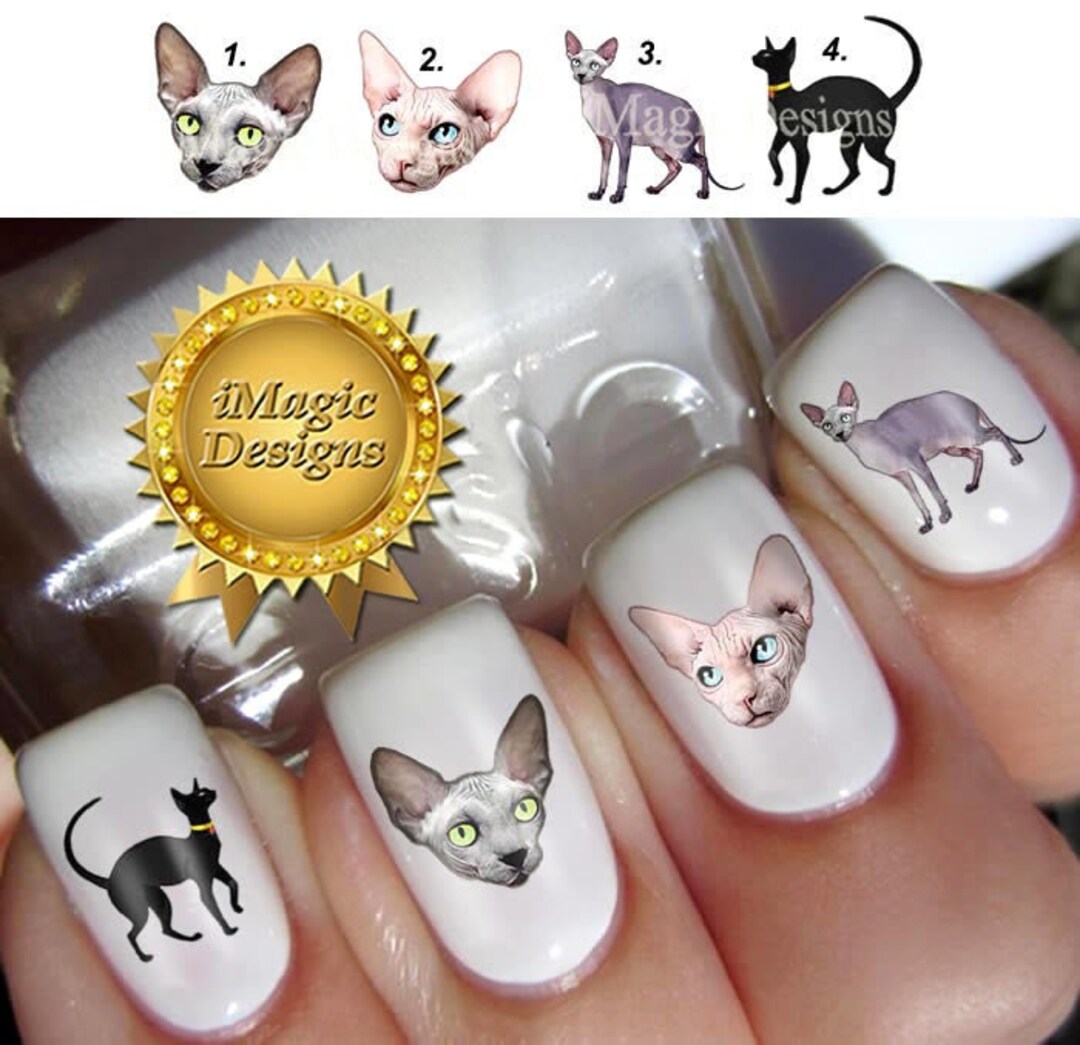 Nail Art 2058 CATS Black Cat 