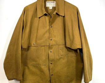 Filson Double Logger Coat Sz Large Tin Cloth USA Made Vtg Y2K