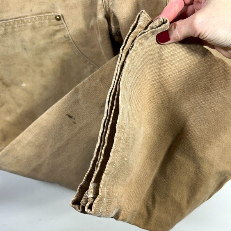 Vtg Carhartt Double Front Work Pants Mens 36 x 30 USA image 9