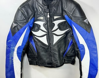 Rare Vintage Hein Gericke Leather Motorbike Jacket Size 52 Mens