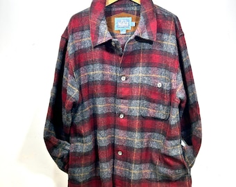 Vintage Woolrich Schwere Wolle Chore Jacke Herren M USA Made