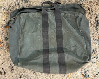 Torba podróżna VTG z bawełny płóciennej, z nadrukiem USAF Military Kit Bag, pilotka, pilotka