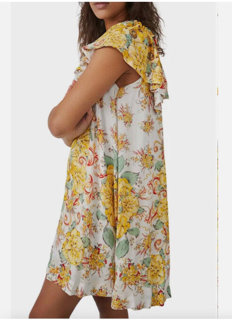 Free People Floral Mini Dress XS image 5