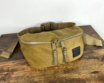 Filson Tin Cloth Waist Pack Crossbody Bag Dark Tan RARE Discontinued