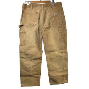 Vtg Carhartt Double Front Work Pants Mens 36 x 30 USA image 2