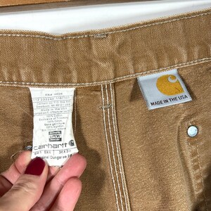 Vtg Carhartt Double Front Work Pants Mens 36 x 30 USA image 3
