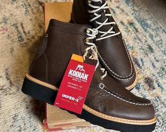 Womens Size 7 Leather Hiking Boot Lightweight Water Resist Wedge Kodiak