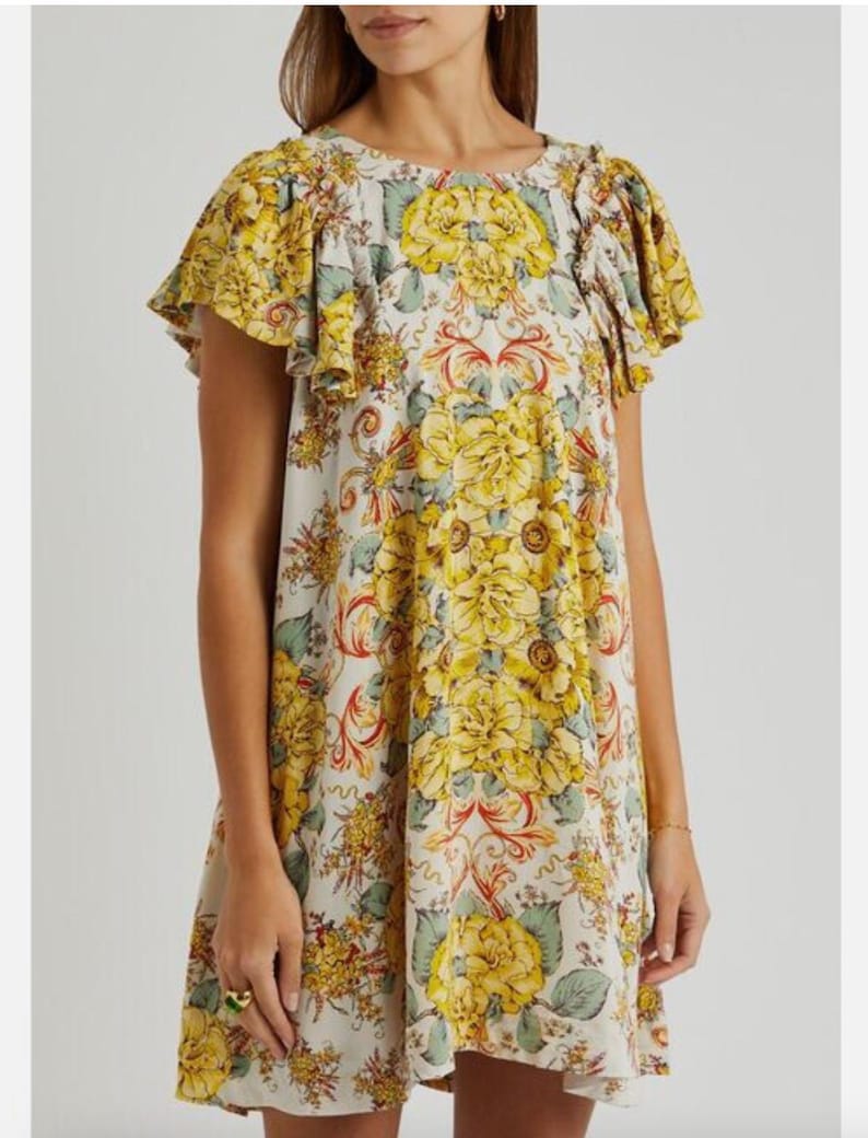 Free People Floral Mini Dress XS image 1