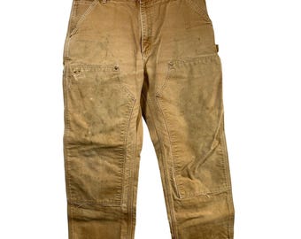 Vtg Carhartt Double Front Work Pants Mens 36 x 30 USA