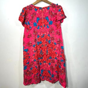 Free People Floral Mini Dress Rose Flowy Flutter Sleeves Pocket S image 3