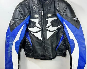 Rare Vintage Hein Gericke Leather Motorbike Jacket Size 52 Mens