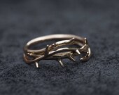 MADE TO ORDER Thorn Ring- Branch-Inspired Jewelry in Precious and Semi-Precious Metals