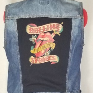 Rolling Stones women&#39;s upcycled denim vest