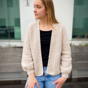 Crochet Cardigan Pattern - Fall Cardigan Pattern - Fall Crochet Pattern - Easy Cardigan Pattern