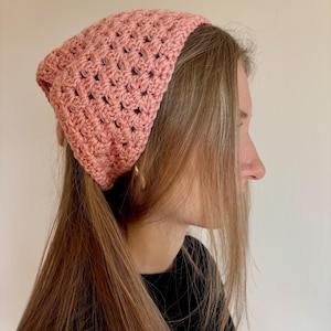 Crochet Hair Bandana - Boho Hair Scarf image 2