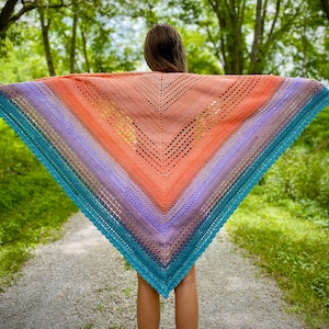Crochet Triangle Shawl Pattern - Crochet Wrap Pattern - Crochet Shawl Pattern - Oversize Shawl Pattern