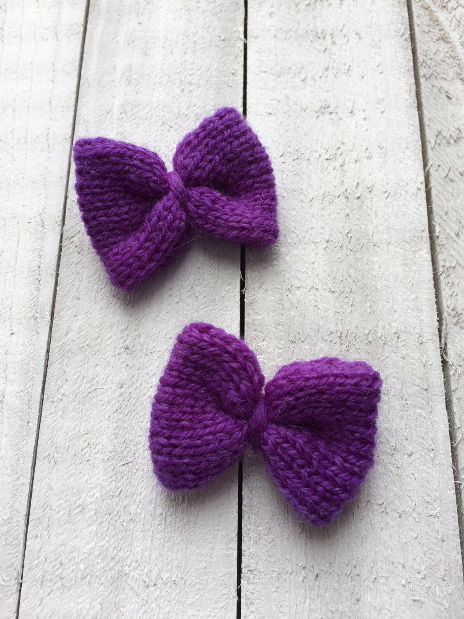 Purple Knit Bows Mini Bows Bow Accessories Baby Girl Bows Etsy