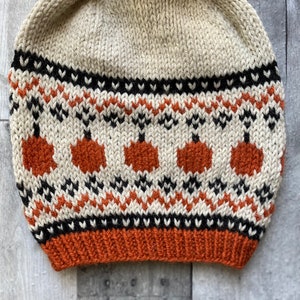 Mönster för stickad pumpamössa - Fair Isle Beanie (PDF-mönster) bild 2