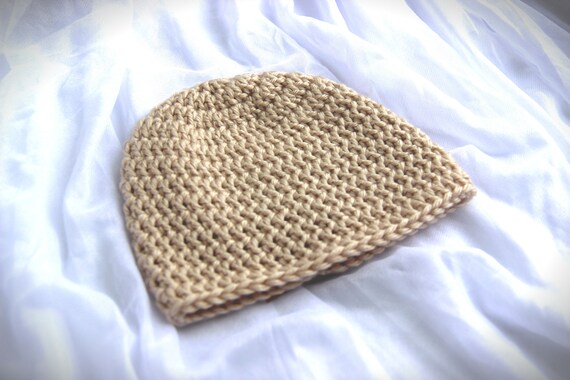beige baby hat