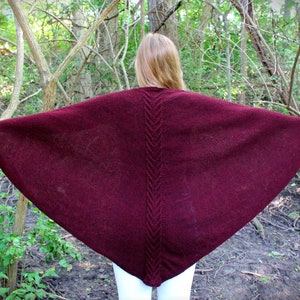 Cable Knit Shawl Pattern: Instant Download