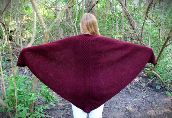 Cable Knit Shawl Pattern: Instant Download