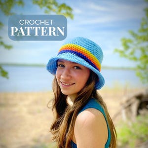 Crochet Summer Bucket Hat Pattern - Summer Bucket Hat - Crochet Beach Hat - Crochet Fisherman Hat