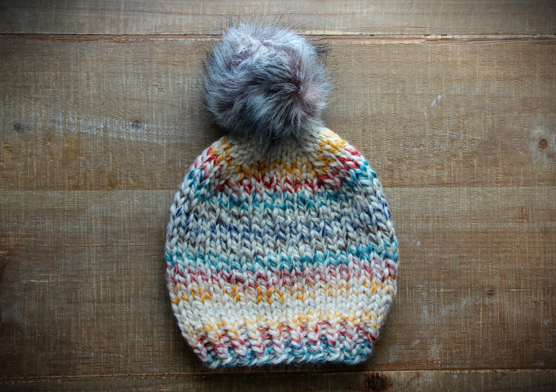 Chunky Knit Hat Pattern Downloadable Hat Pattern Winter Hat Etsy