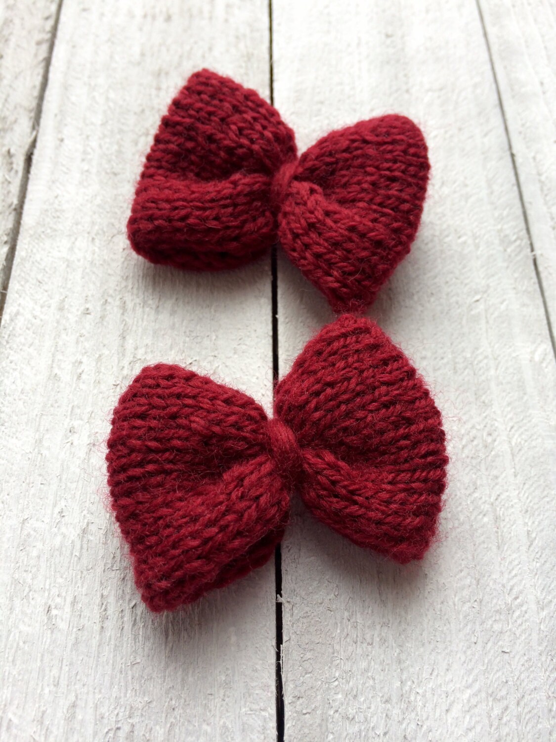 Merlot Knit Bows Mini Bows Bow Accessories Baby Girl Bows Etsy