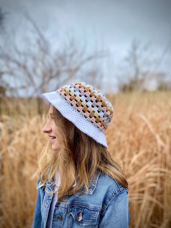 Crochet Bucket Hat Pattern – Granny Square Boho Hat (PDF  display picture 1