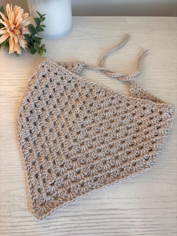 Crochet Hair Bandana - Boho Hair Scarf