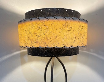 Halverwege de eeuw stijl 3-laags glasvezel lampenkap retro modern 15 x 9 ivoorzwart