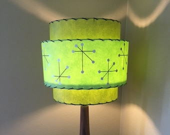 Vintage Mid Century Style 3 Tier Fiberglass Lamp Shade Modern Atomic Starburst