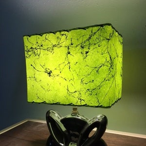 Mid Century Style Fibre de verre Lampe Shade Retro Modern Rectangulaire Mint Green