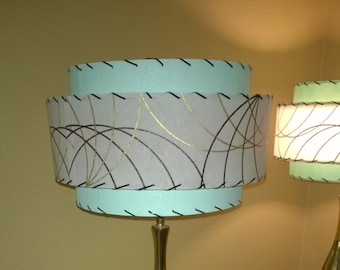 Mid Century Style 3 Tier Fiberglas Lampenschirm Retro Modern